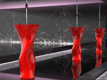 DAME - Freestanding round Vetro Freddo® washbasin by Glass Design - view 2